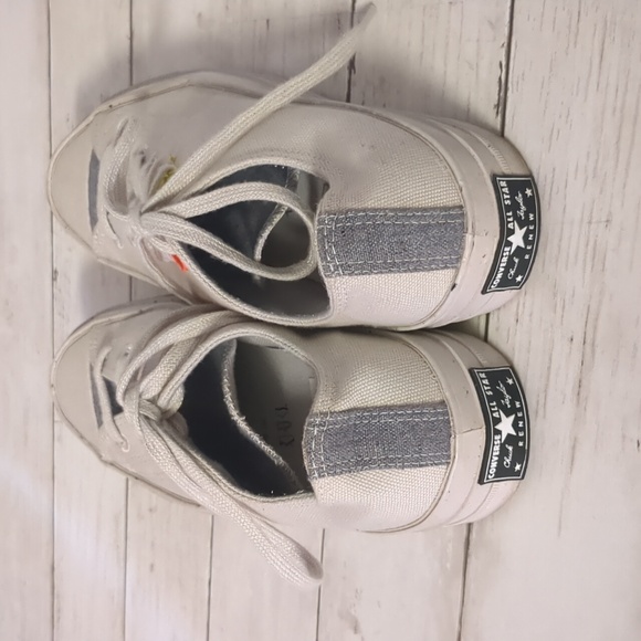 Converse All Star Chuck Taylor Renew Shoes in Beige with Orange and Yellow - Picture 3 of 11